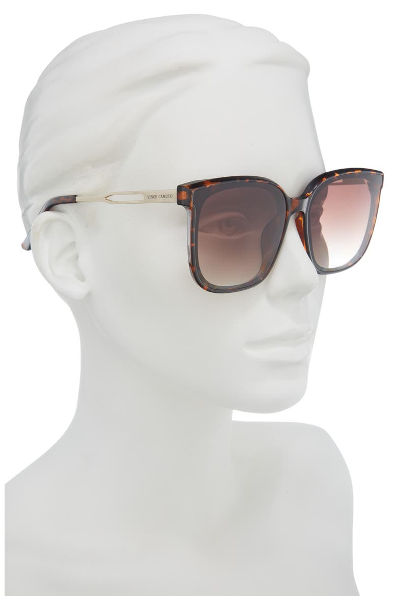 Square Tip Sunglasses, Alternate, color, TORTOISE