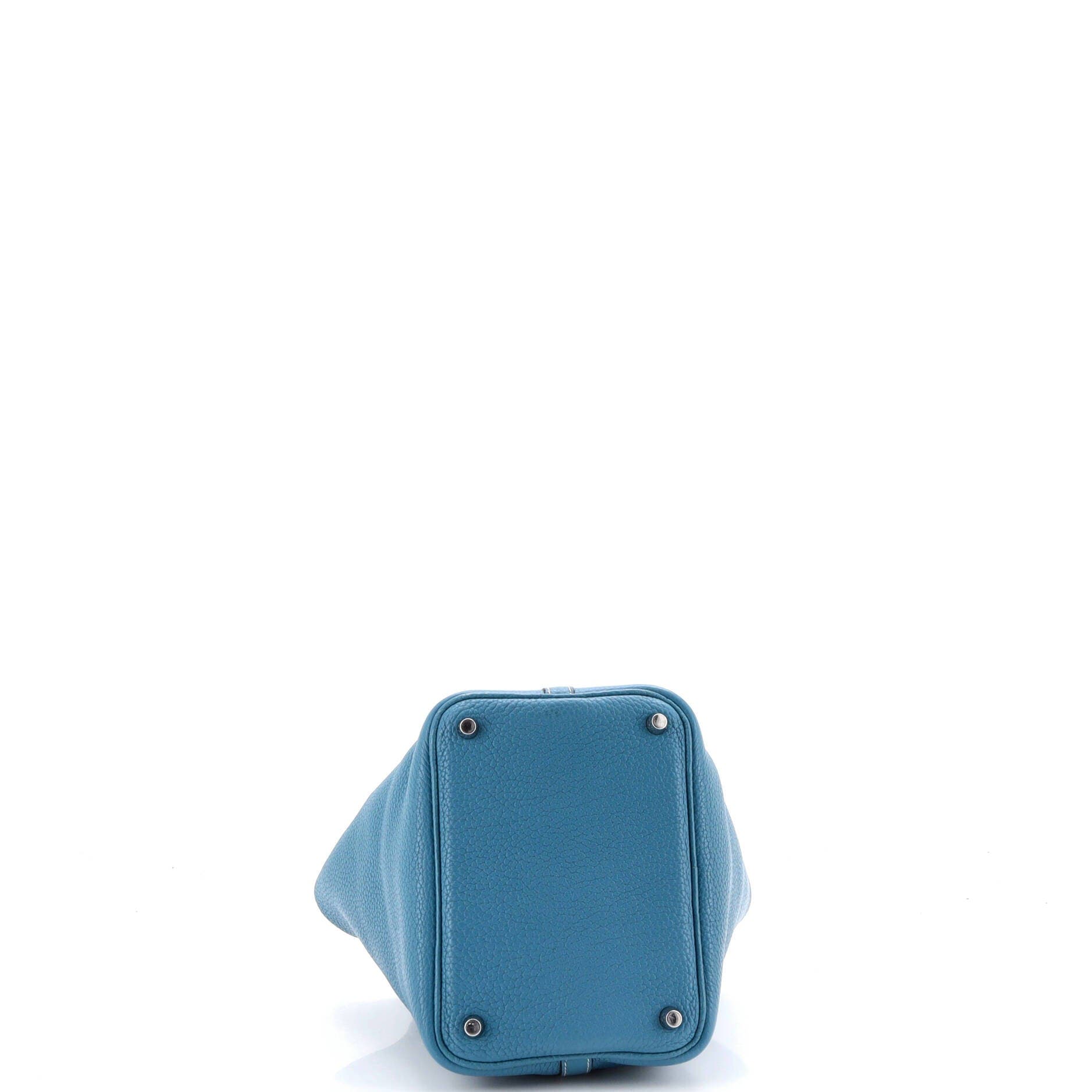 Pre-Owned Hermes Picotin Bag Clemence PM, Alternate, color, Bleu Jean