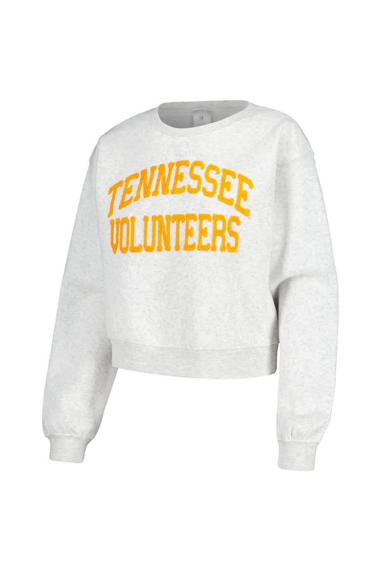 Women's ZooZatz Oatmeal Tennessee Volunteers Core Chenille Cropped Pullover Sweatshirt, Alternate, color, Oatmeal
