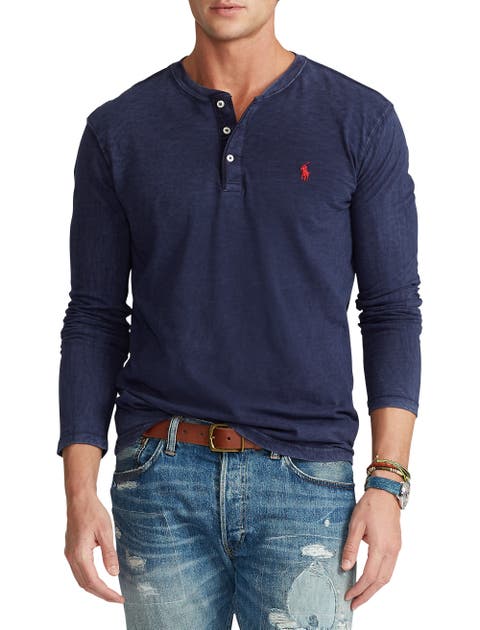 Big & Tall Slub Jersey Henley Shirt