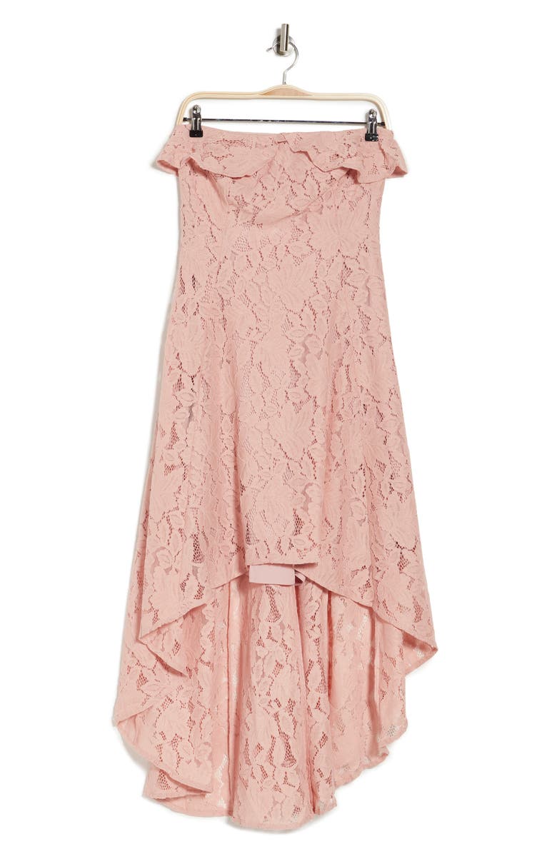 19 Cooper Strapless Lace High/Low Dress, Alternate, color, 