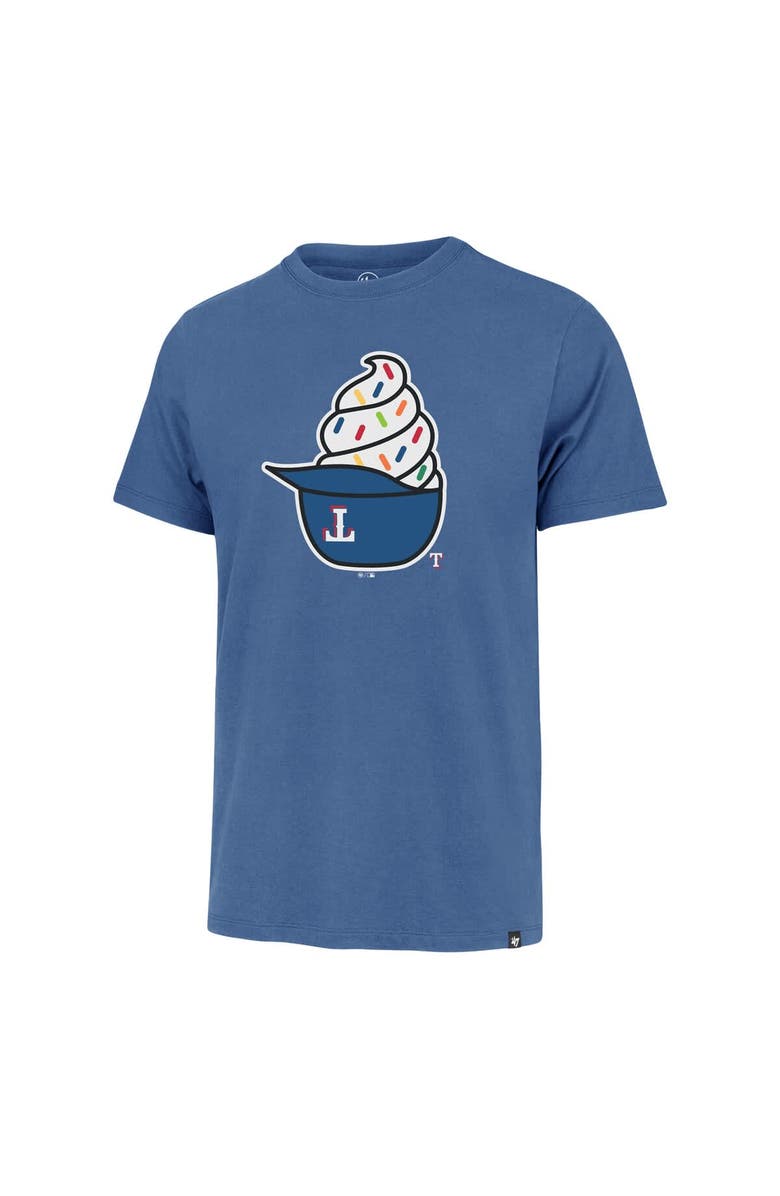 '47 Men's '47 Royal Texas Rangers Ice Cream Helmet Franklin T-Shirt, Alternate, color, Royal