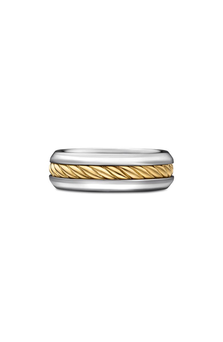 David Yurman 'Cable Classics' Band Ring with 18K Gold, Main, color, Two Tone