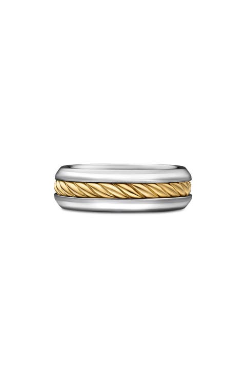 'Cable Classics' Band Ring with 18K Gold