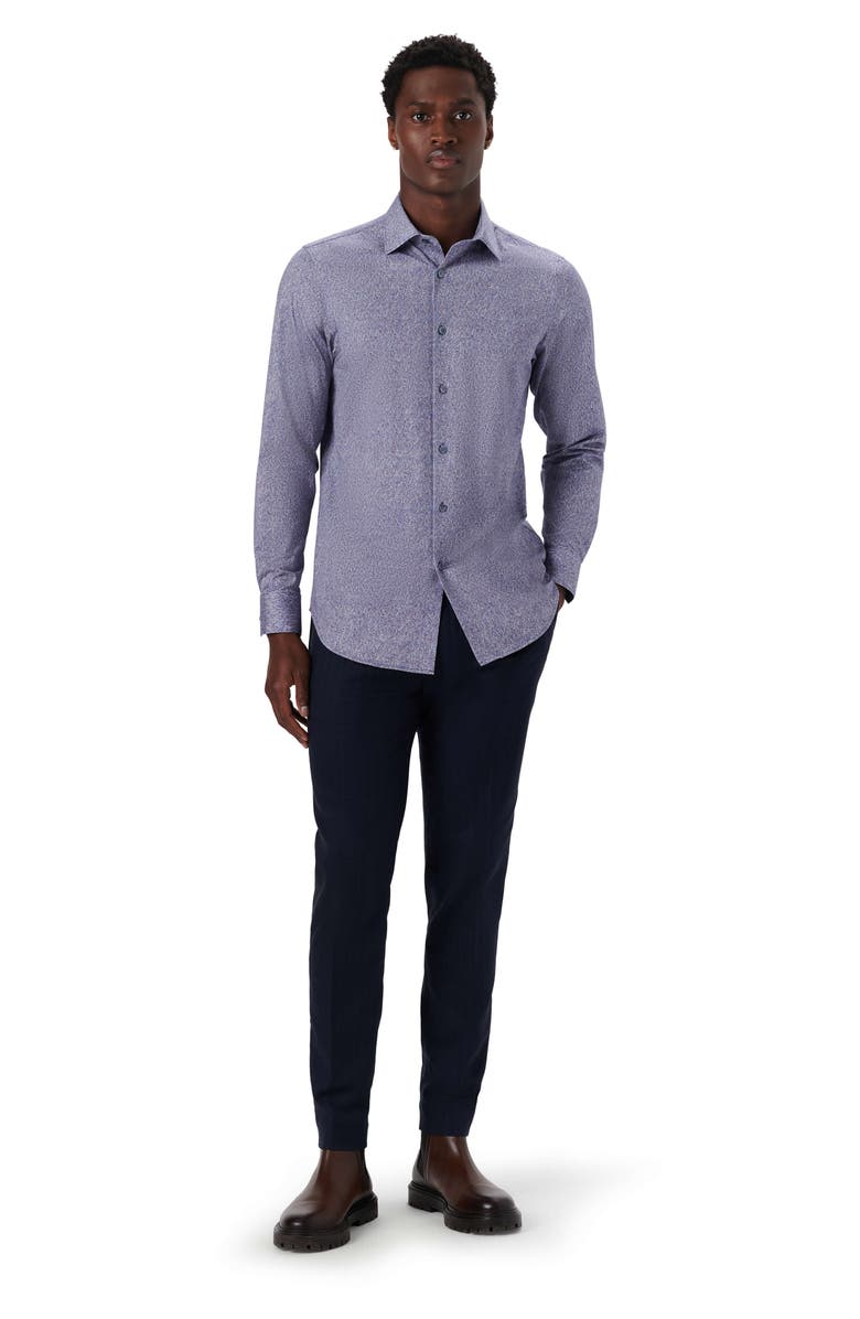 Bugatchi OoohCotton<sup>®</sup> Print Button-Up Shirt, Alternate, color, 