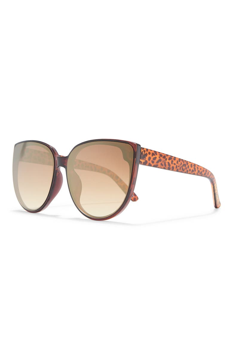 62mm Cat Eye Sunglasses, Alternate, color, BROWN ANIMAL