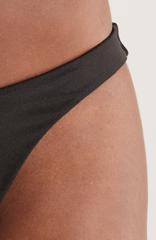 Kulani Kinis Gathered Deep V-cut Bikini Botttoms In Black