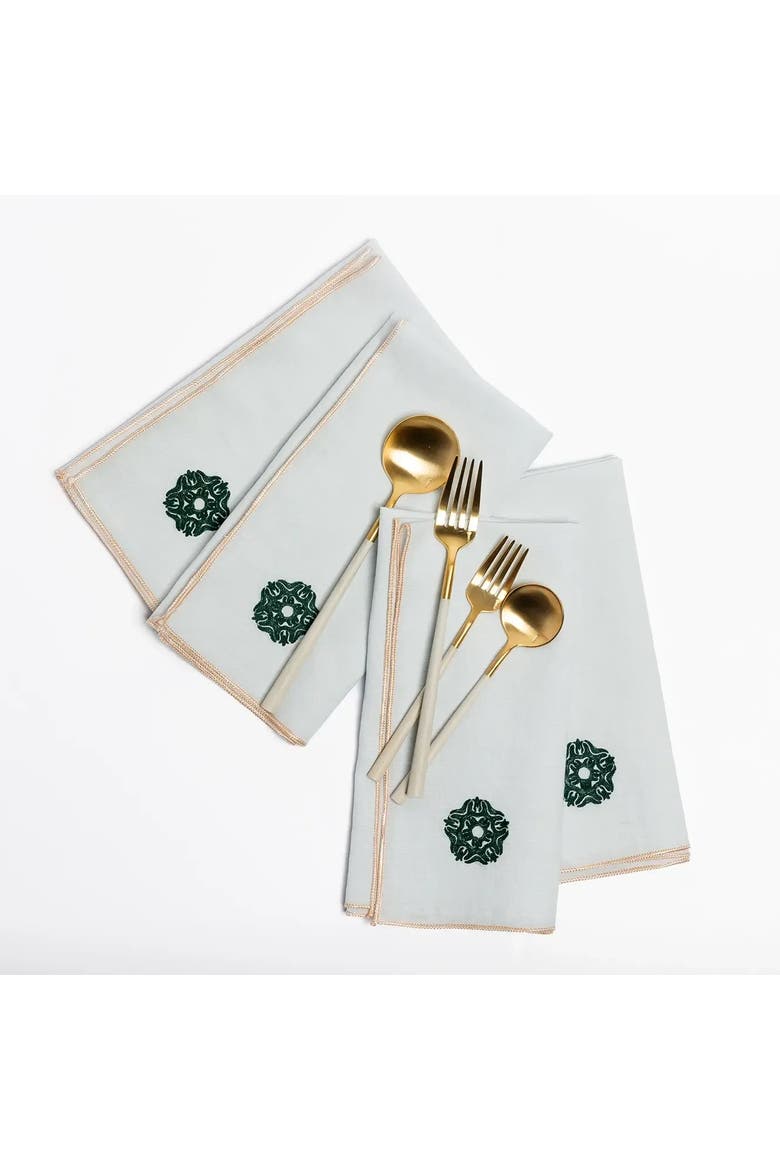 Hie x Revelry Napkins, Alternate, color, Sage Green