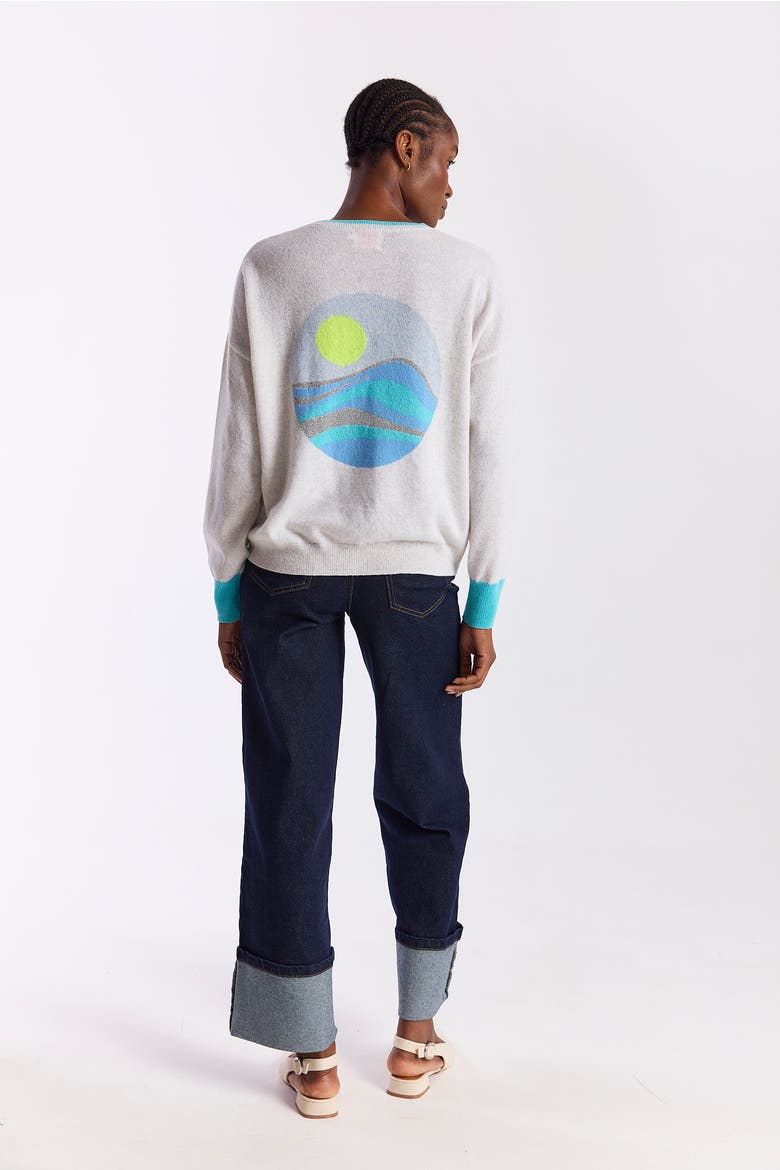 Coastal 100% Cashmere Sweater, Alternate, color, Haze
