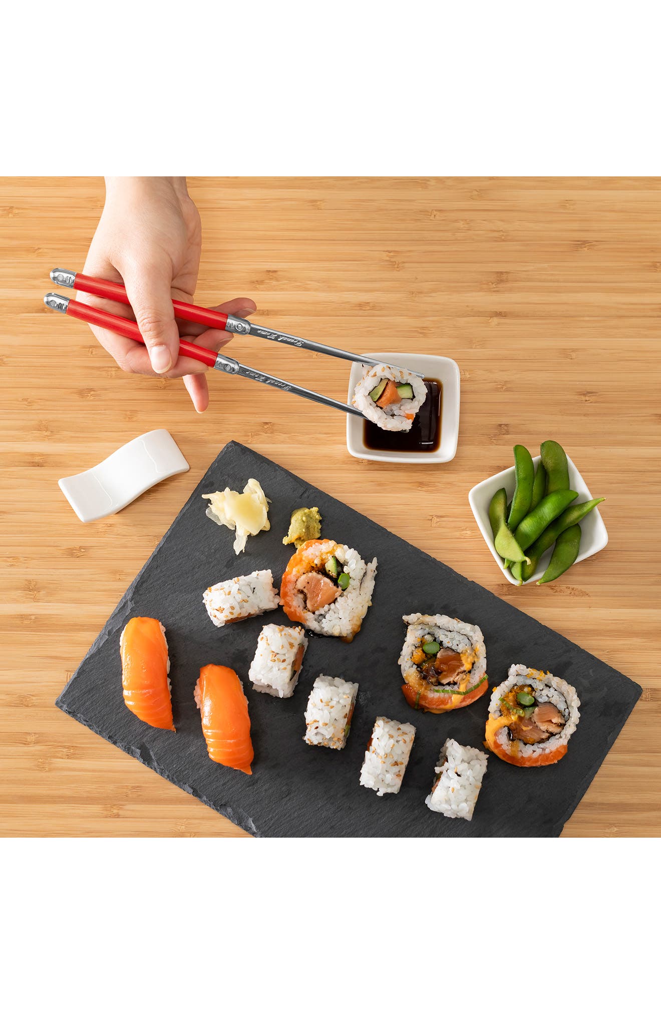 French Home Chopsticks with Rests and Sauce Bowls - Thumbnail 3
