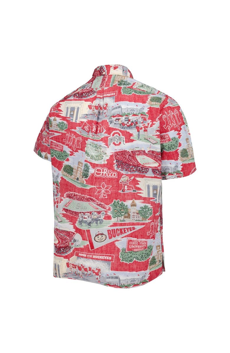 Reyn Spooner Men's Reyn Spooner Scarlet Ohio State Buckeyes Scenic Button-Down Shirt, Alternate, color, Scarlet