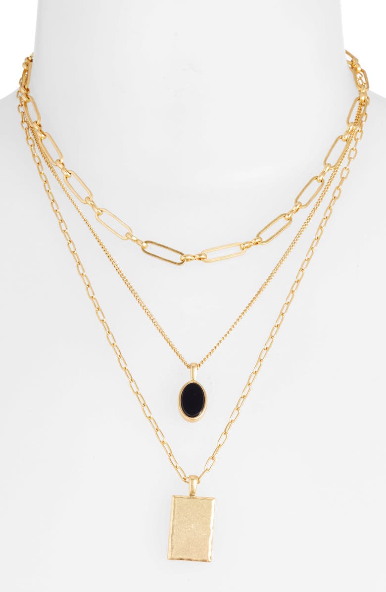 Madewell Nightstone Set of 3 Necklaces, Alternate, color, 