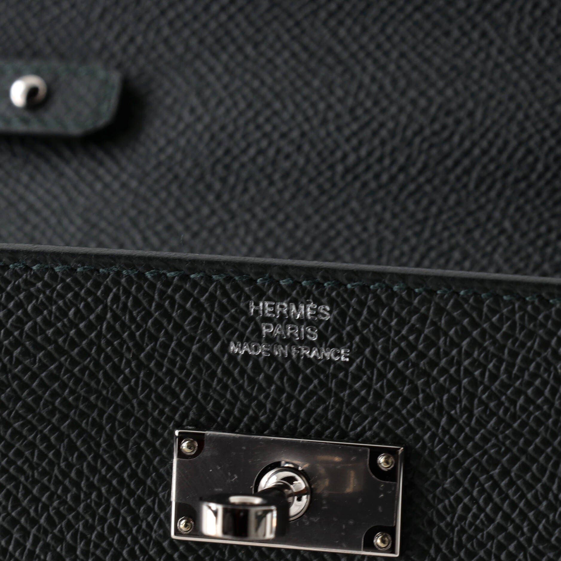 Pre-Owned Hermes Kelly To Go Wallet Epsom, Alternate, color, Vert Mangrove