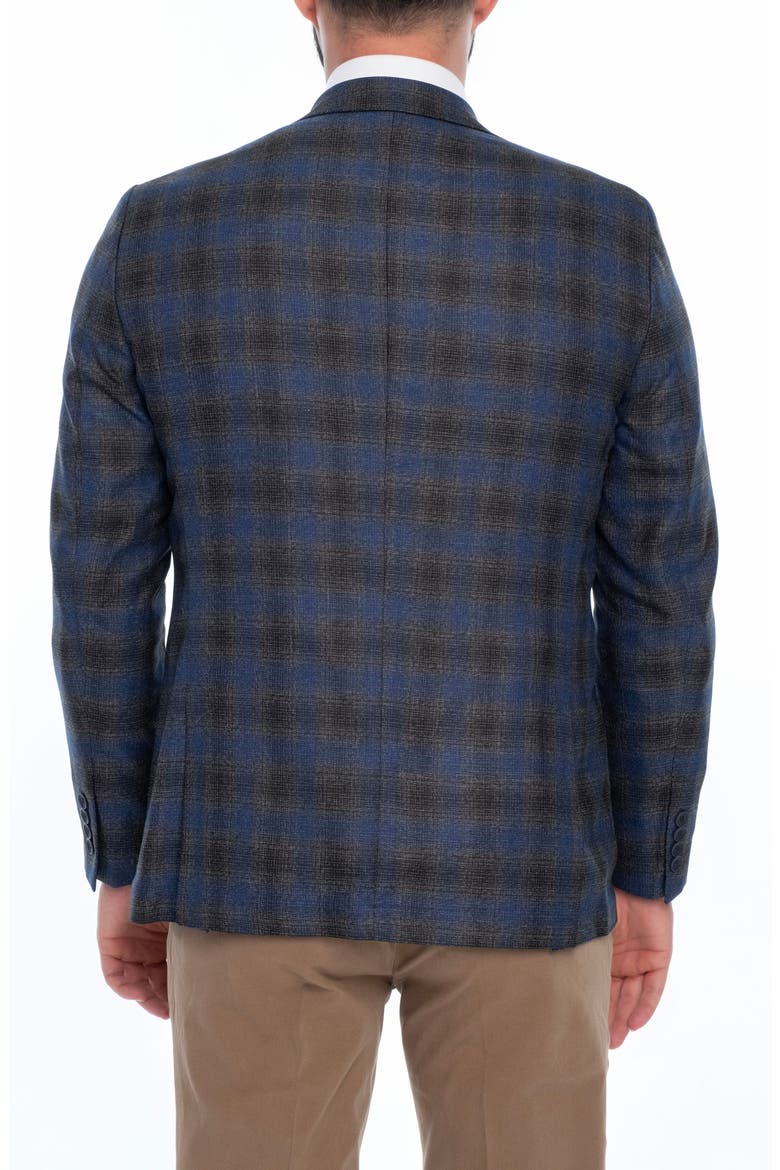 Plaid Sport Coat, Alternate, color, NAVY BLUE
