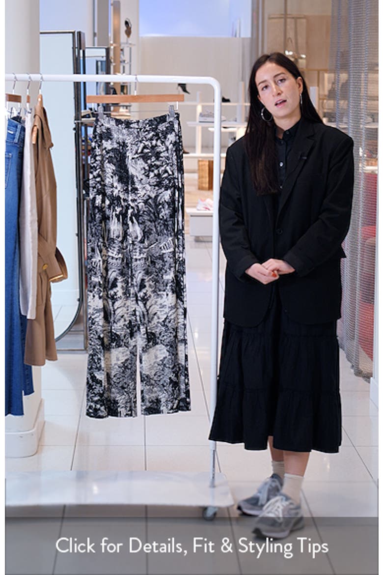 Malia Toile Print Wide Leg Jersey Pants video