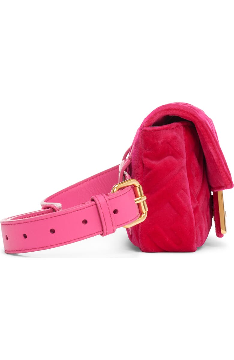 Fendi Logo Velvet Belt Bag, Alternate, color,