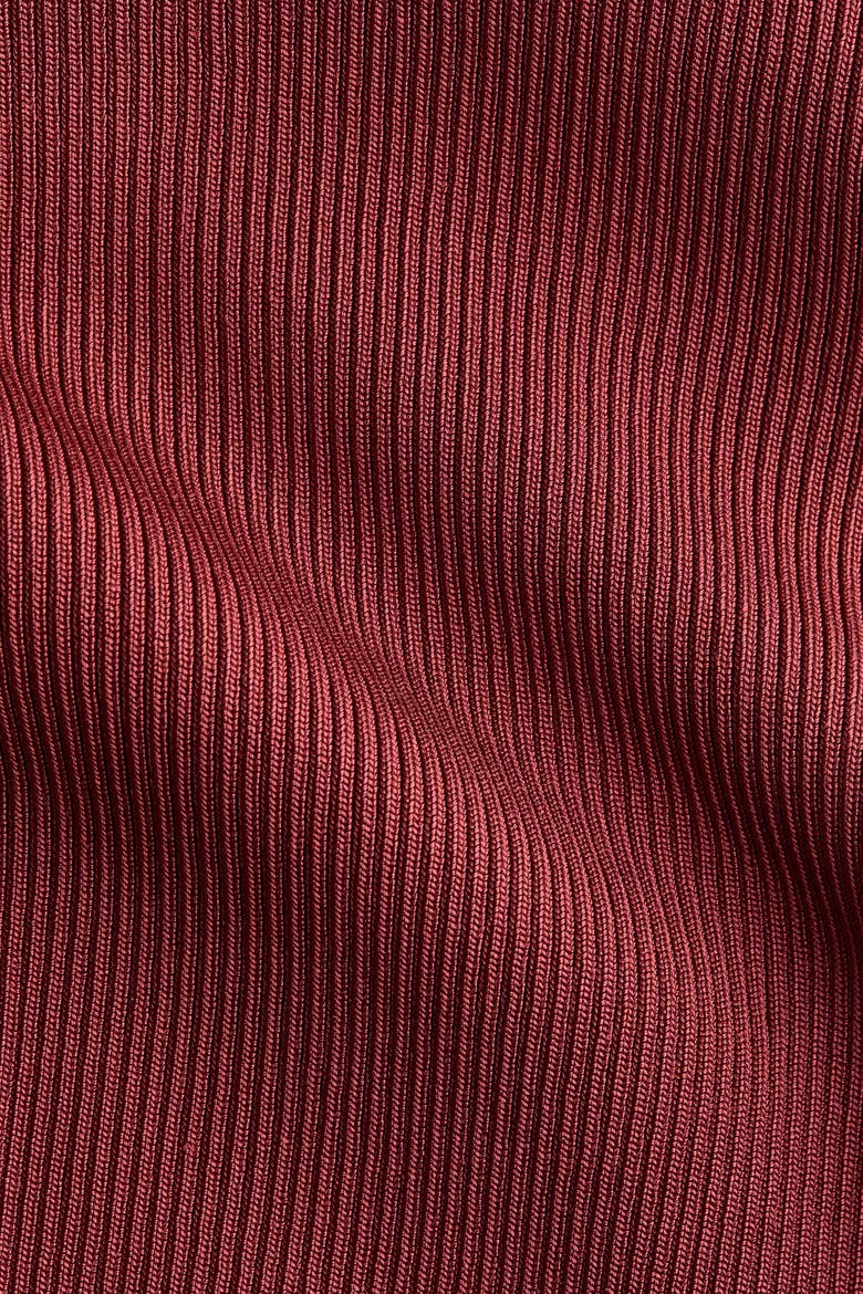Rib-knit Twist-detail Top, Alternate, color, Burgundy