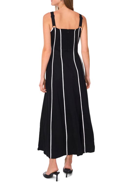 Halogenr Halogen(r) Stripe Maxi Dress In Rich Black