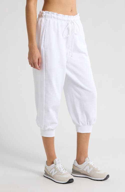 Free People Fp Movement Flutter Crop Joggers In Ivory