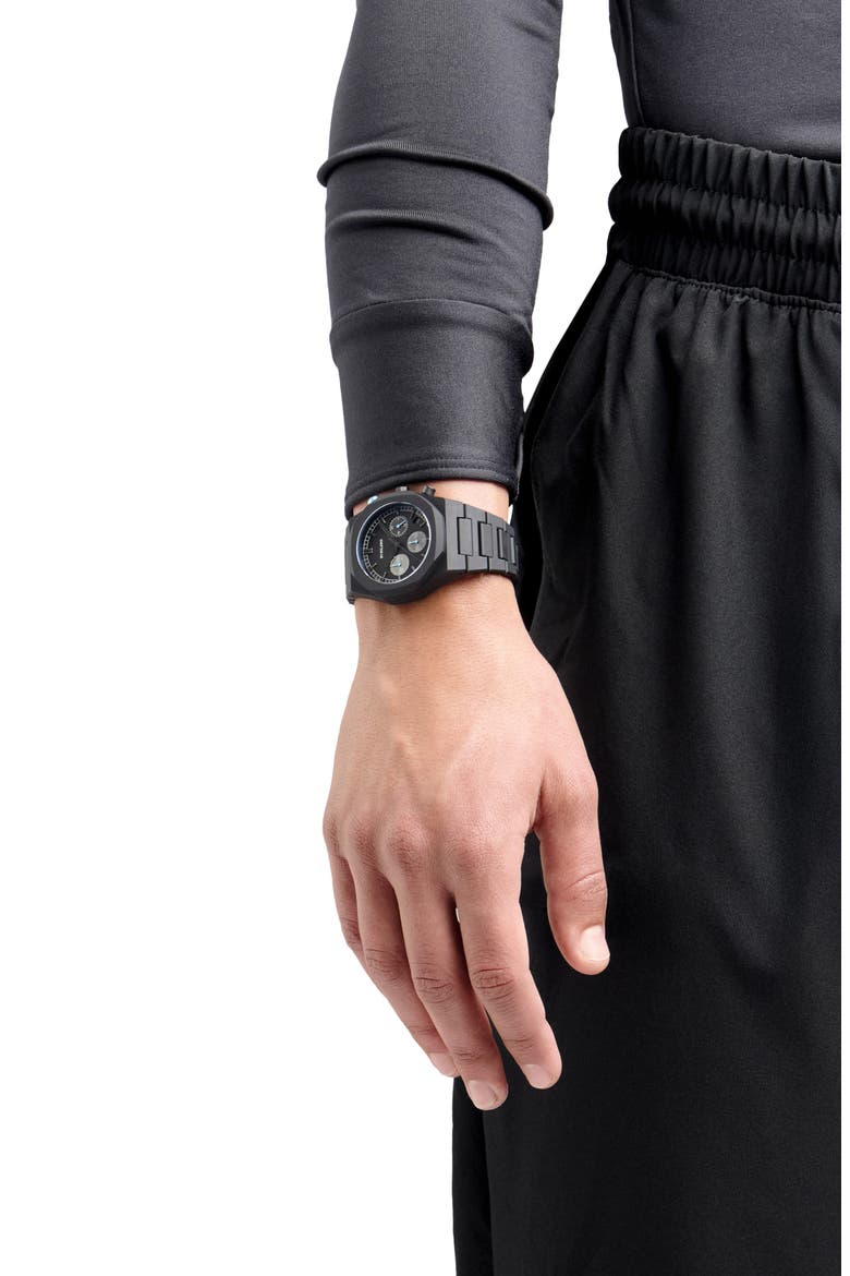 Polychrono Bracelet Watch, 40.5mm, Alternate, color, BLACK