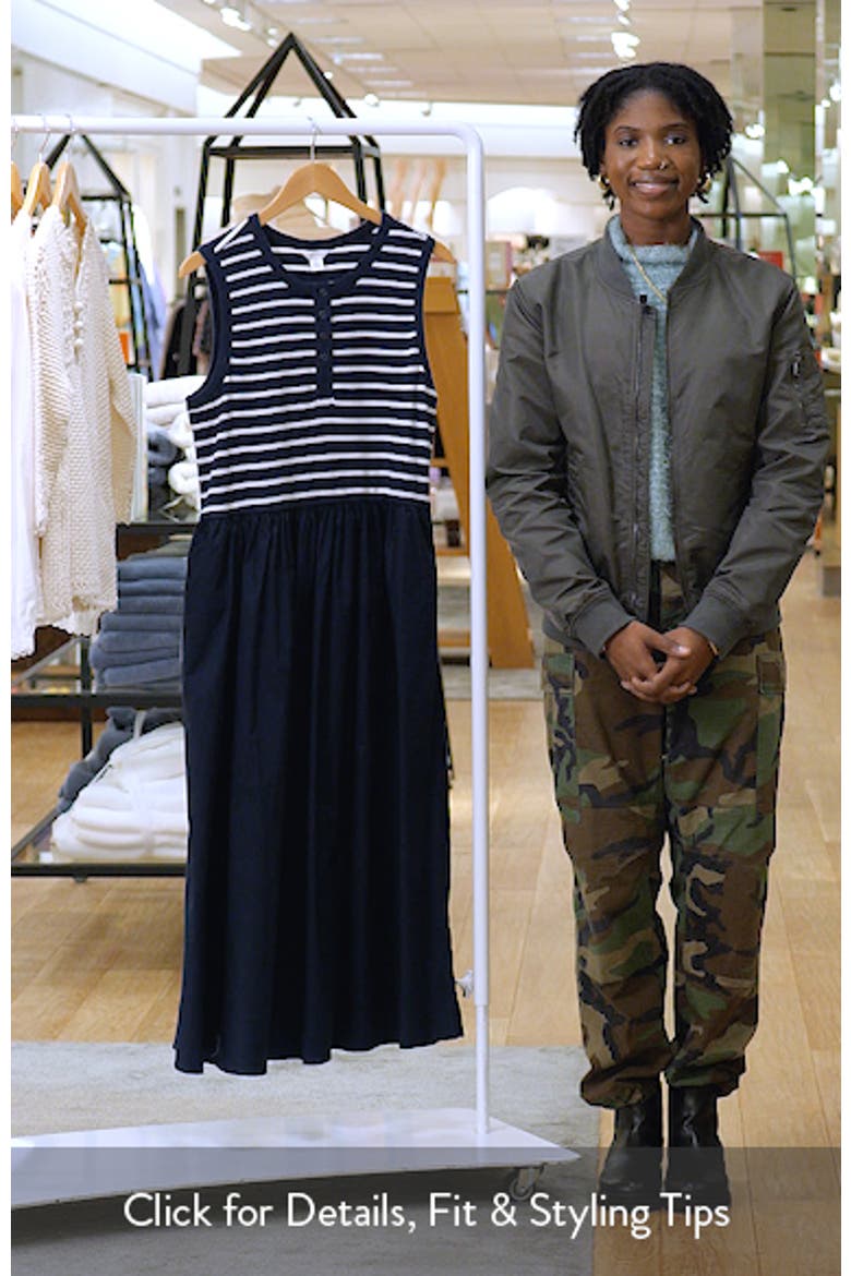 Mixed Media Henley Midi Dress video