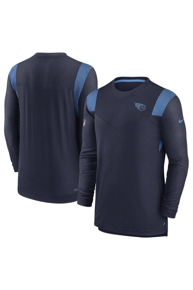 Men's Nike Navy Tennessee Titans Sideline Tonal Logo Performance Player Long Sleeve T-Shirt, Main, color, Navy