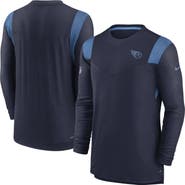 Nike Men's Nike Navy Tennessee Titans Sideline Tonal Logo Performance Player Long Sleeve T-Shirt