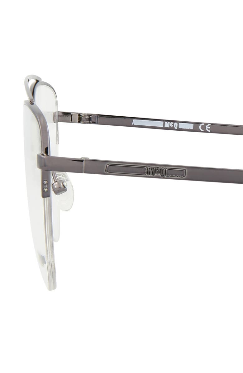 McQueen 55mm Core Aviator Optical Glasses, Alternate, color, 
