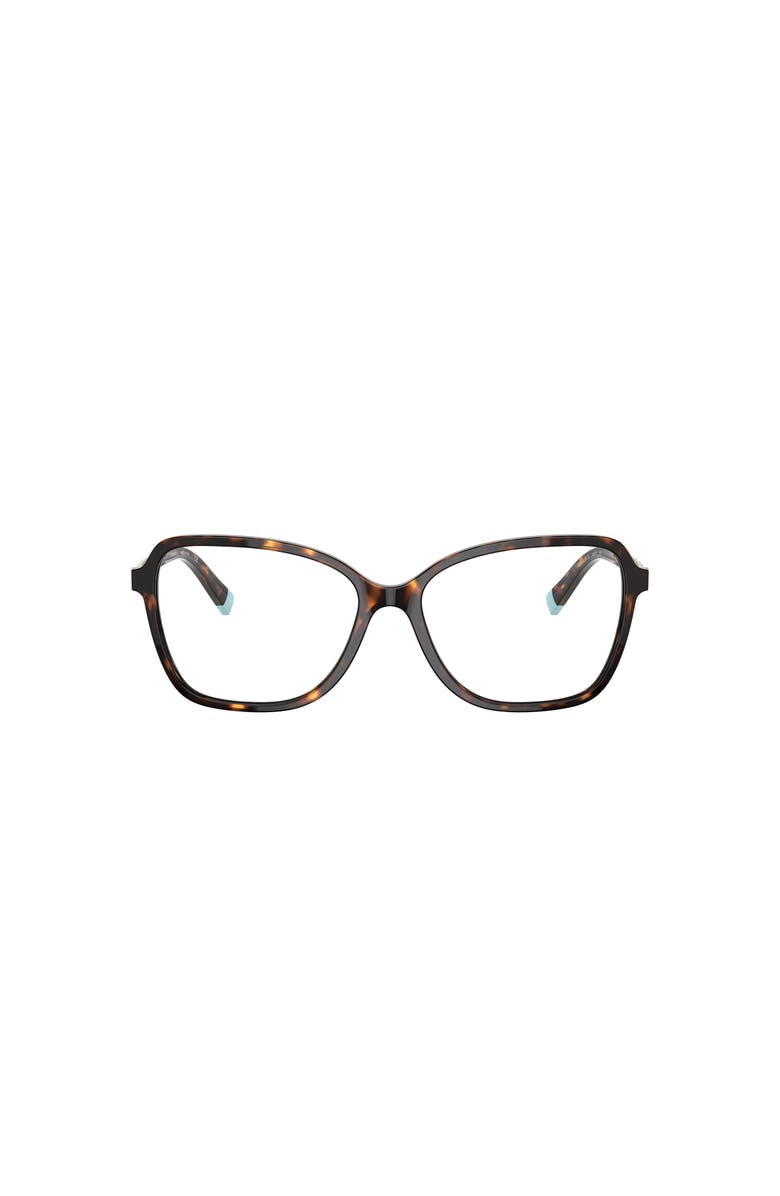 Tiffany & Co. 54mm Rectangle optical glasses, Alternate, color, Tortoise