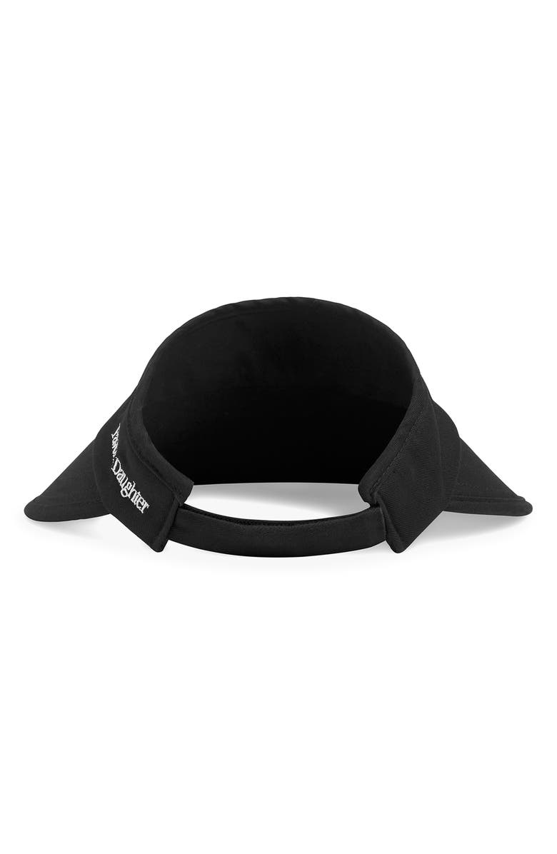 Favorite Daughter Wide Brim Twill Visor, Alternate, color, Black/White