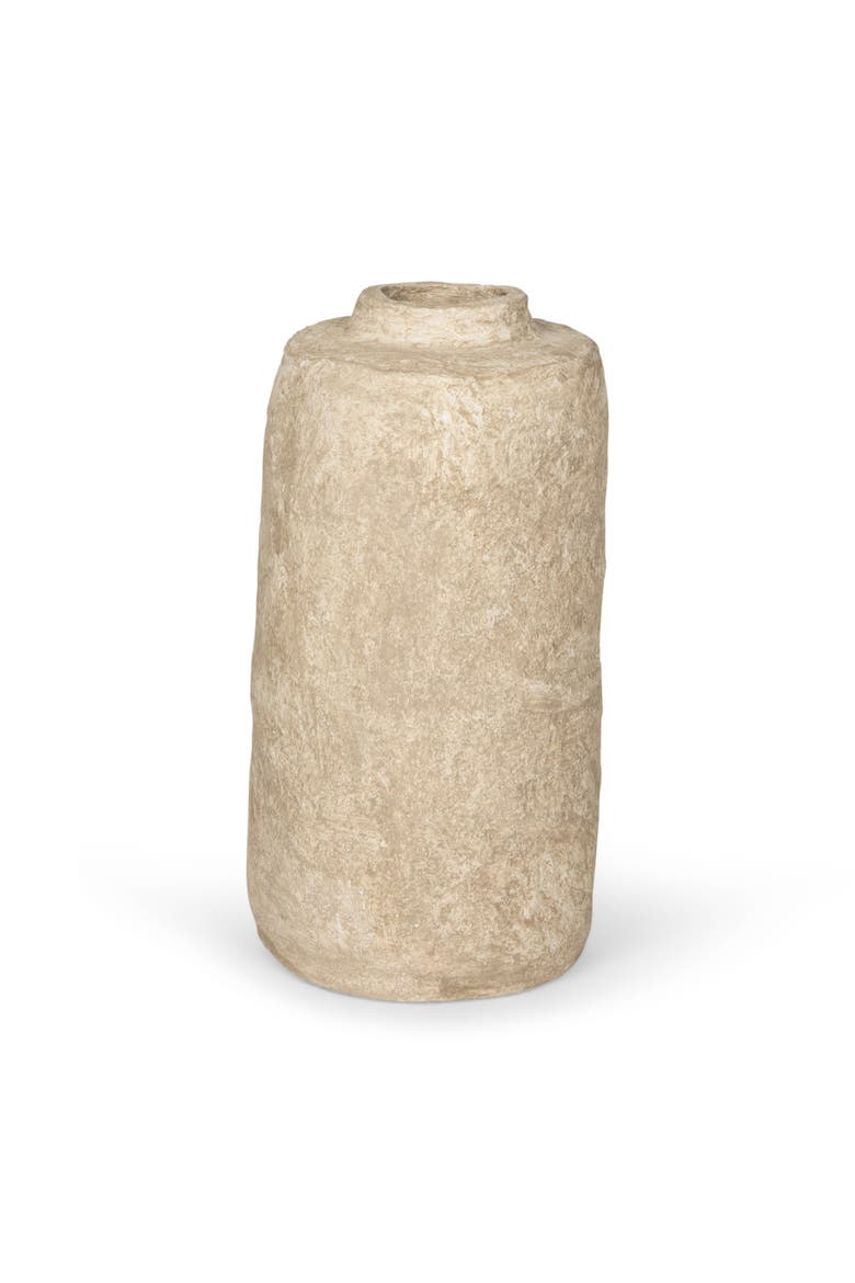 Rama Paper Mache Floor Vase, Alternate, color, Beige