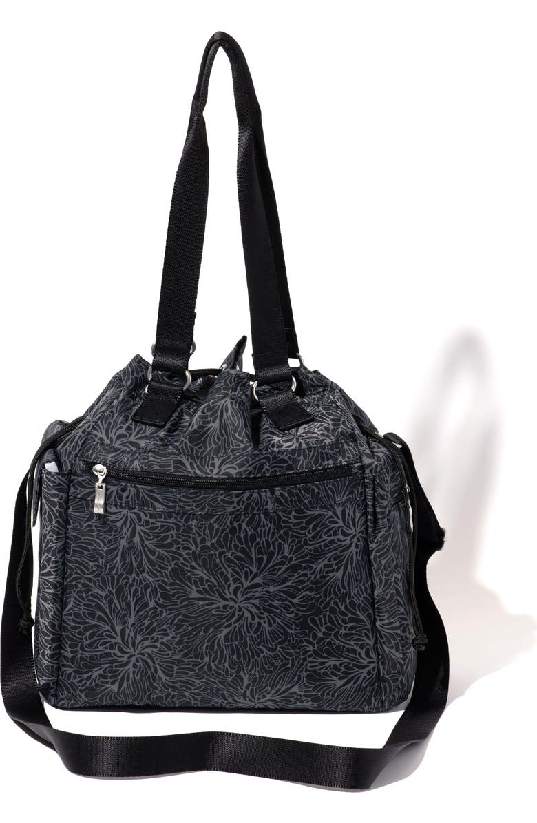BAGGALLINI Modern Everywhere Drawstring Crossbody Bucket Bag, Alternate, color, Midnight Blossom Print