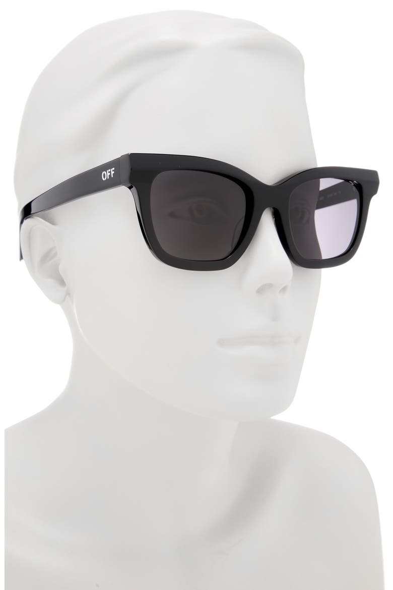 52mm Lincoln Cat Eye Sunglasses, Alternate, color, BLACK DARK GREY