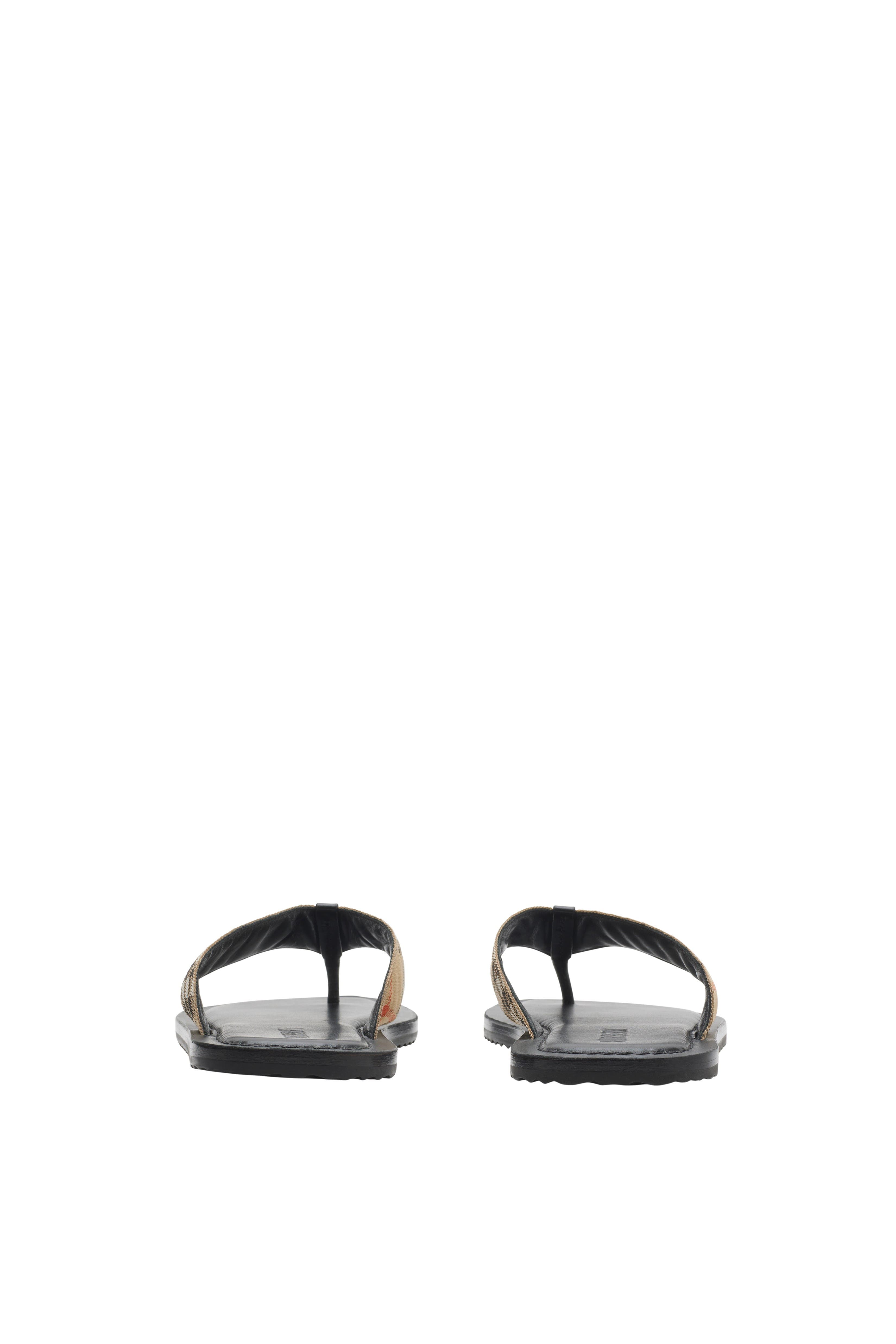 Burberry Check Pavilion Sandals, Alternate, color, Sand Beige