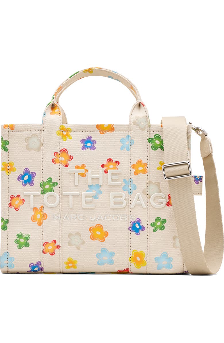 Marc Jacobs The Wild Daisy Canvas Medium Tote Bag, Main, color, White Multi