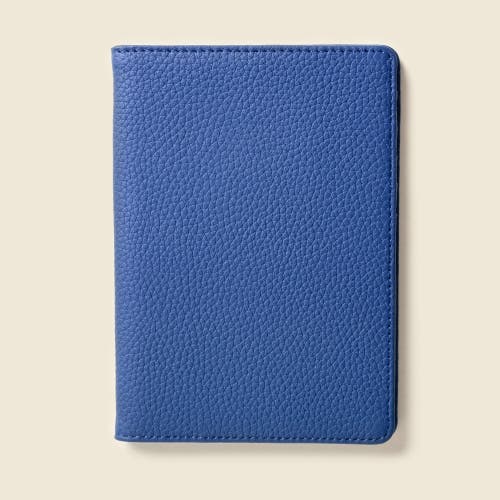 Casupo Leather Passport Wallet With Rfid Protection In Blue