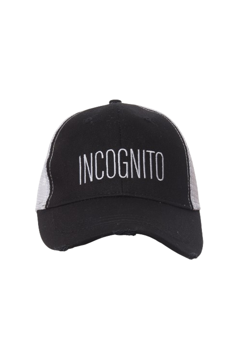 10" Gray Incognito Baseball Hat Cotton Black, Main, color, Grey