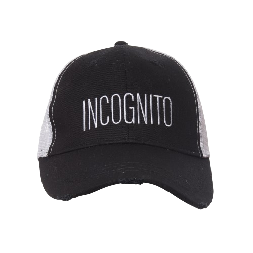 Totalee Gift 10" Gray Incognito Baseball Hat Cotton Black