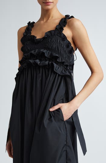 Cecilie Bahnsen Giovanna Recycled Faille Midi Sundress