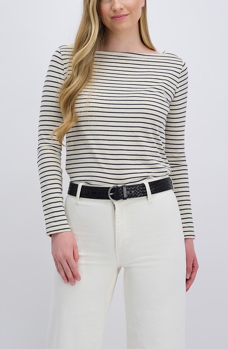 Cole Haan Woven Leather Belt, Alternate, color, Black