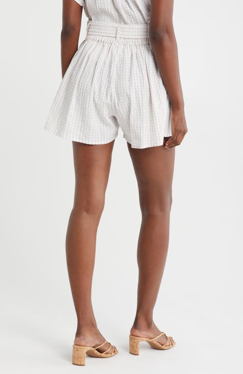 Splendid Gabby Gingham Shorts In White