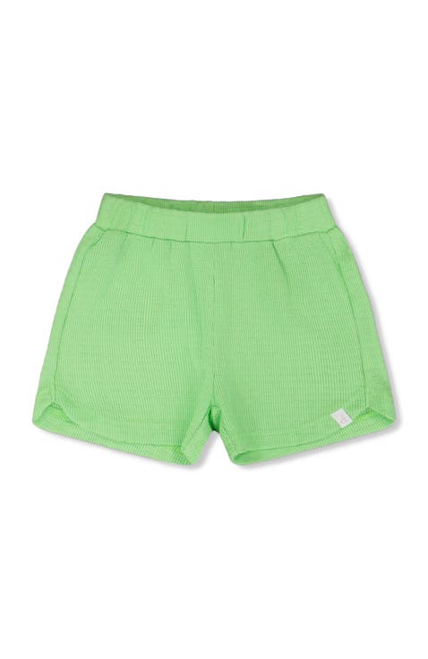 Crinkle Jersey Elastic Waist Shorts