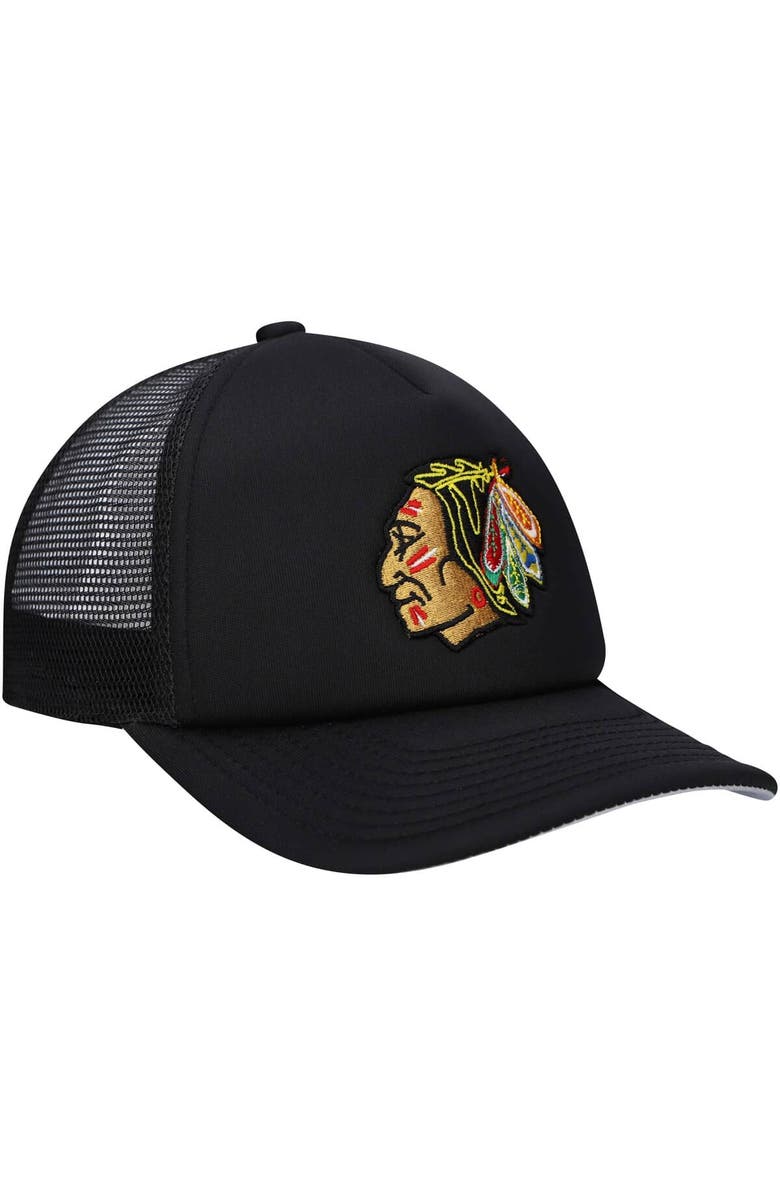Mitchell & Ness Youth Mitchell & Ness Black Chicago Blackhawks Core Trucker Adjustable Hat, Alternate, color, 
