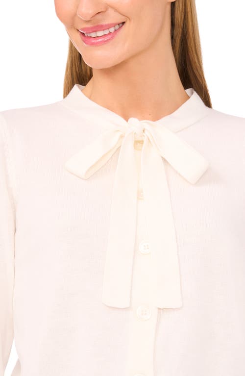 Cece Regular Fit Wool-blend Cardigan In White