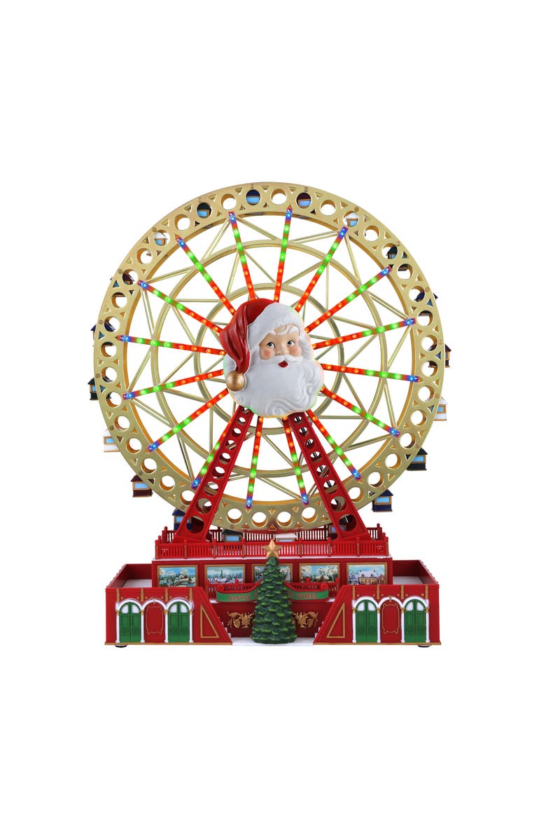 15 in. Santa's Light Show Ferris Wheel, Main, color, Multicolored