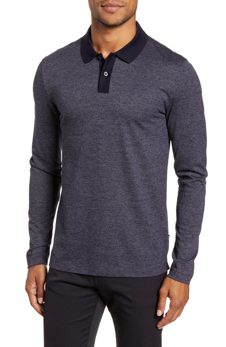 BOSS Paschal Long Sleeve Polo, Main, color, 