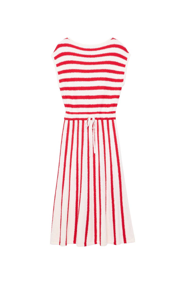 MINT VELVET Striped Knit Midi Dress, Alternate, color, Red