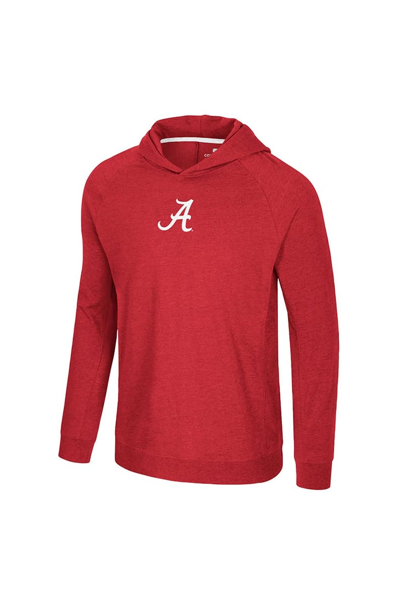 COLOSSEUM Men's Colosseum Crimson Alabama Crimson Tide Back in Business Long Sleeve Raglan Hooded T-Shirt, Alternate, color, Crimson