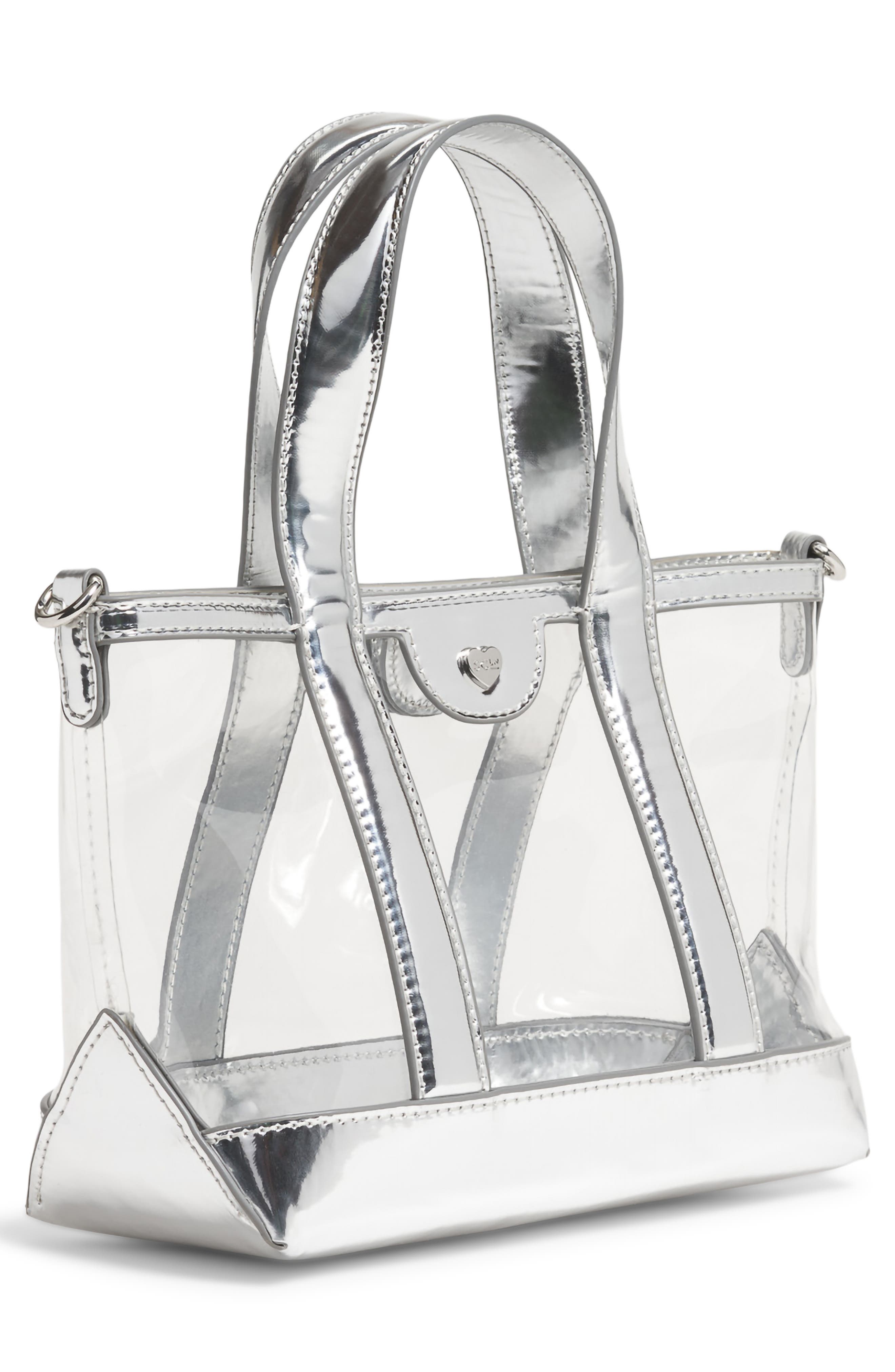 Stoney Clover Lane Mini Clear Tote, Alternate, color, Silver Metallic