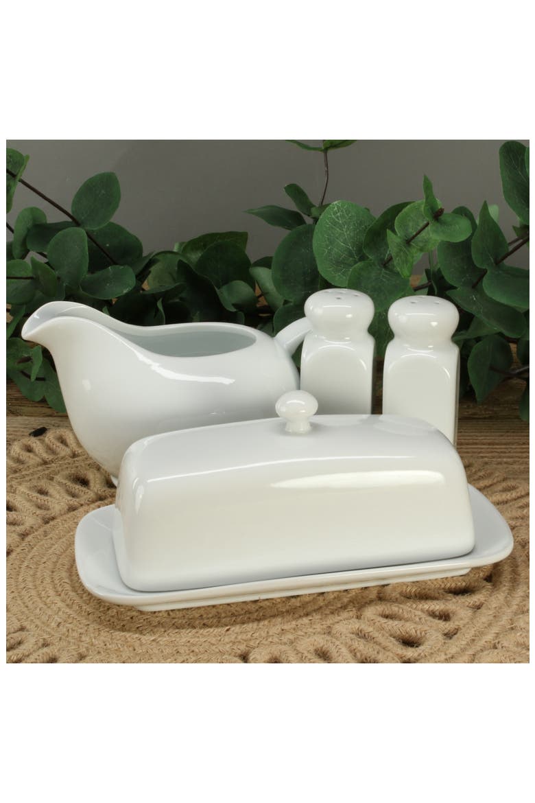 Porcelain Table Set, Alternate, color, WHITE